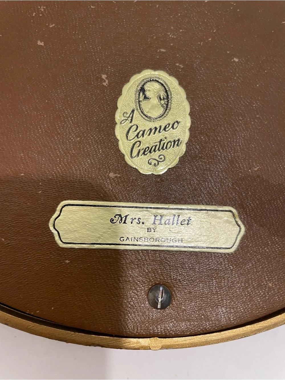Vintage  Cameo Creation Portrait reproduction of “ Mrs Hallet”